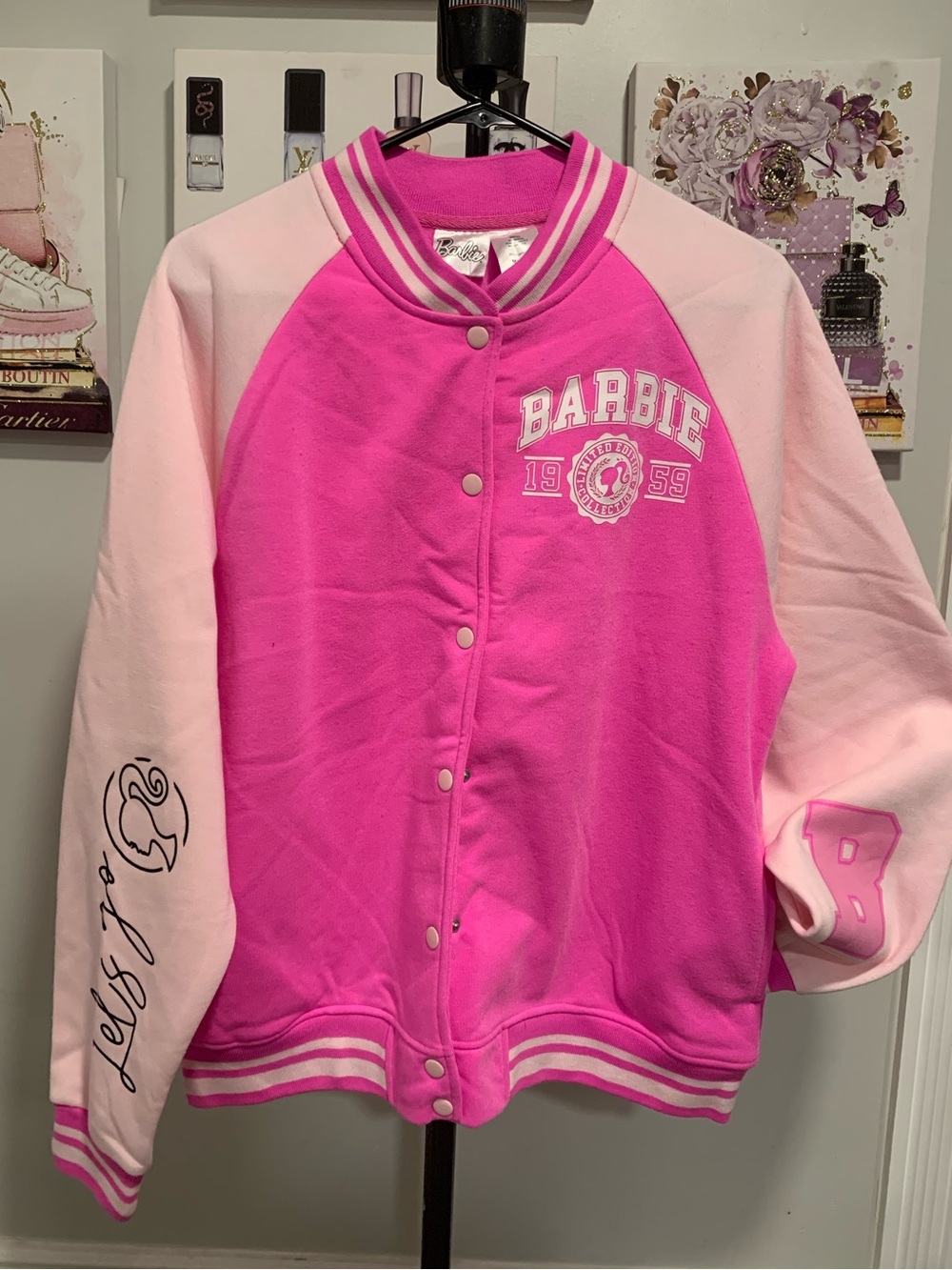 NWT Barbie Fleece Varsity Jacket SSL043